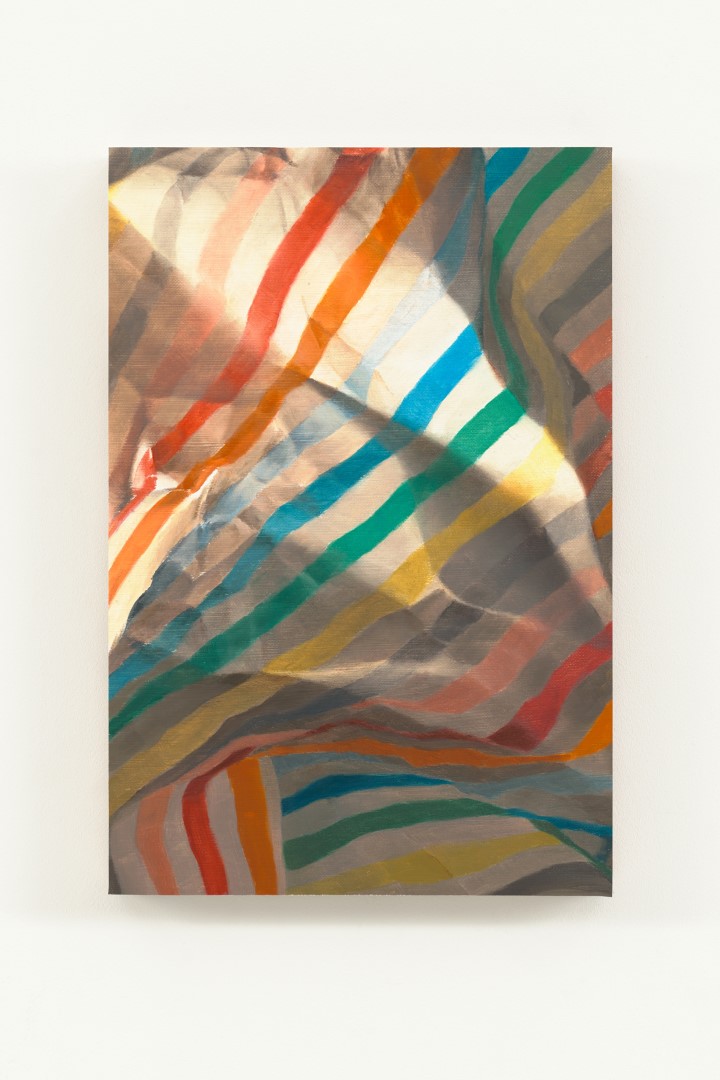 Dusk paper (2025), 29 x 19.5 cm, oil on paper on panel (collection Museum MORE)